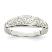 Sterling Silver Swirl Ring QR388