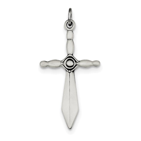 Sterling Silver Sword Cross Pendant