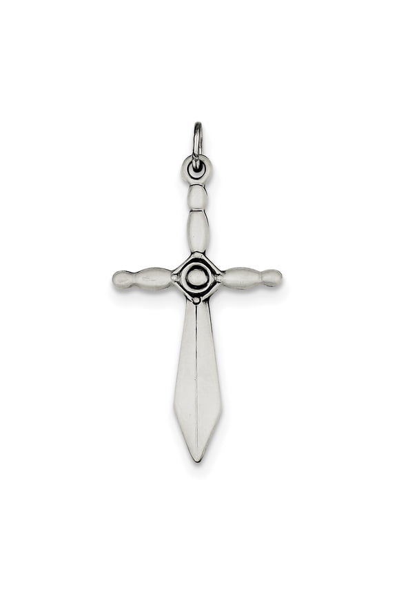 Sterling Silver Sword Cross Pendant