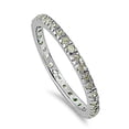 thumbnail image 1 of Sterling Silver Synthetic Peridot CZ Eternity Stackable Ring Size 7, 1 of 3