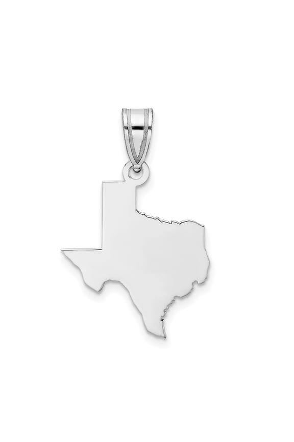 Sterling Silver Texas Outline Pendant Necklace for Women and Men, Minimalist State Pride Unisex Jewelry, Regional Cultural Symbol, Dainty Southern Charm Piece