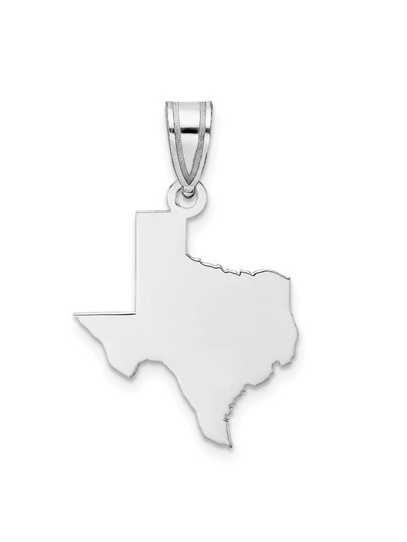 Sterling Silver Texas State Pendant Charm