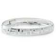 thumbnail image 1 of Brilliance Fine Women's Sterling Silver 7.50-Inch Texture Omega Bracelet, 1 of 1