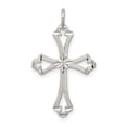 thumbnail image 1 of Sterling Silver Textured Diamond-cut Laser-Cut Cross Pendant QC8151, 1 of 5