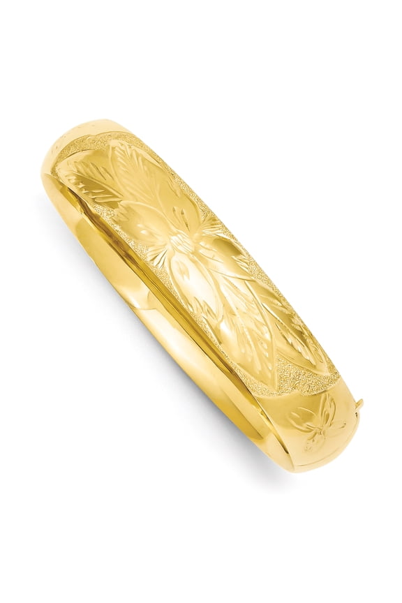 Sterling Silver Textured Flexible Bangle