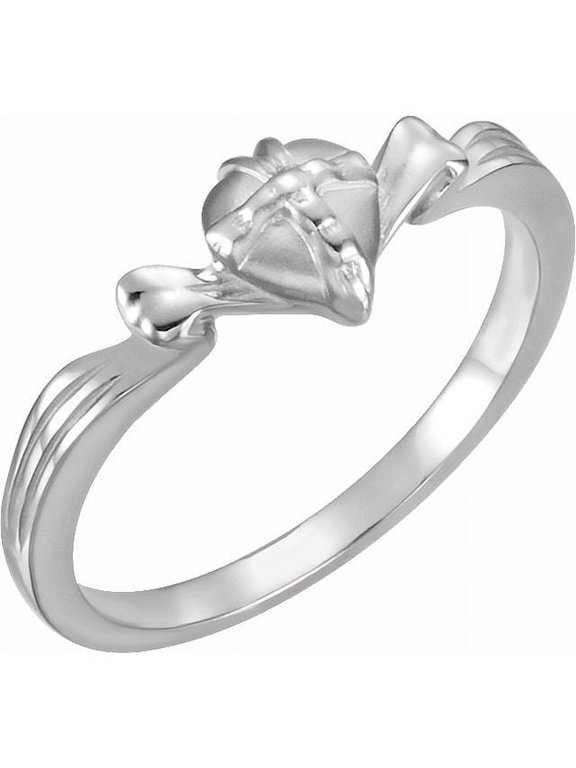 Sterling Silver The Gift Wrapped Heart® Chastity Ring Size 8 - Sterling Silver Fine Jewelry | Jewelry by Sweet Pea