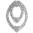 thumbnail image 1 of Sterling Silver Three Heart Slider Pendant w/ Pave CZ Stones, 7/8" (23 mm) tall, 1 of 1