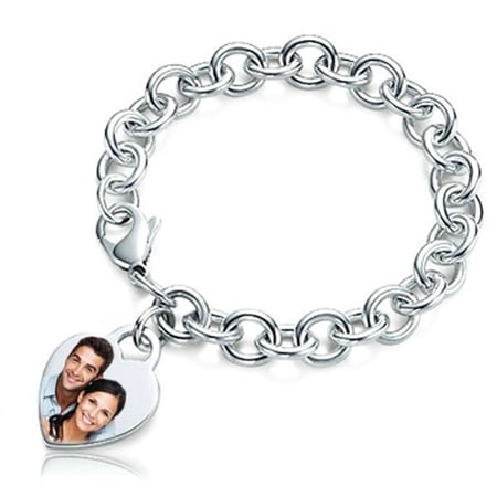 Sterling Silver Tiffany Style Engravable Bracelet - Sterling Silver - 8 Inch
