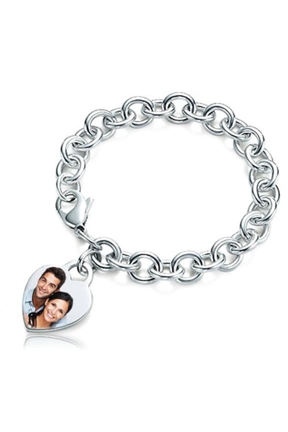 Sterling Silver Tiffany Style Engravable Bracelet - Sterling Silver - 8 Inch