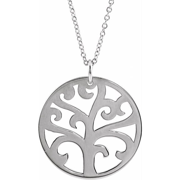 Sterling Silver Tree Family Necklace Fine Jewelry for Women Gifts for Her (2mm), 16-18"