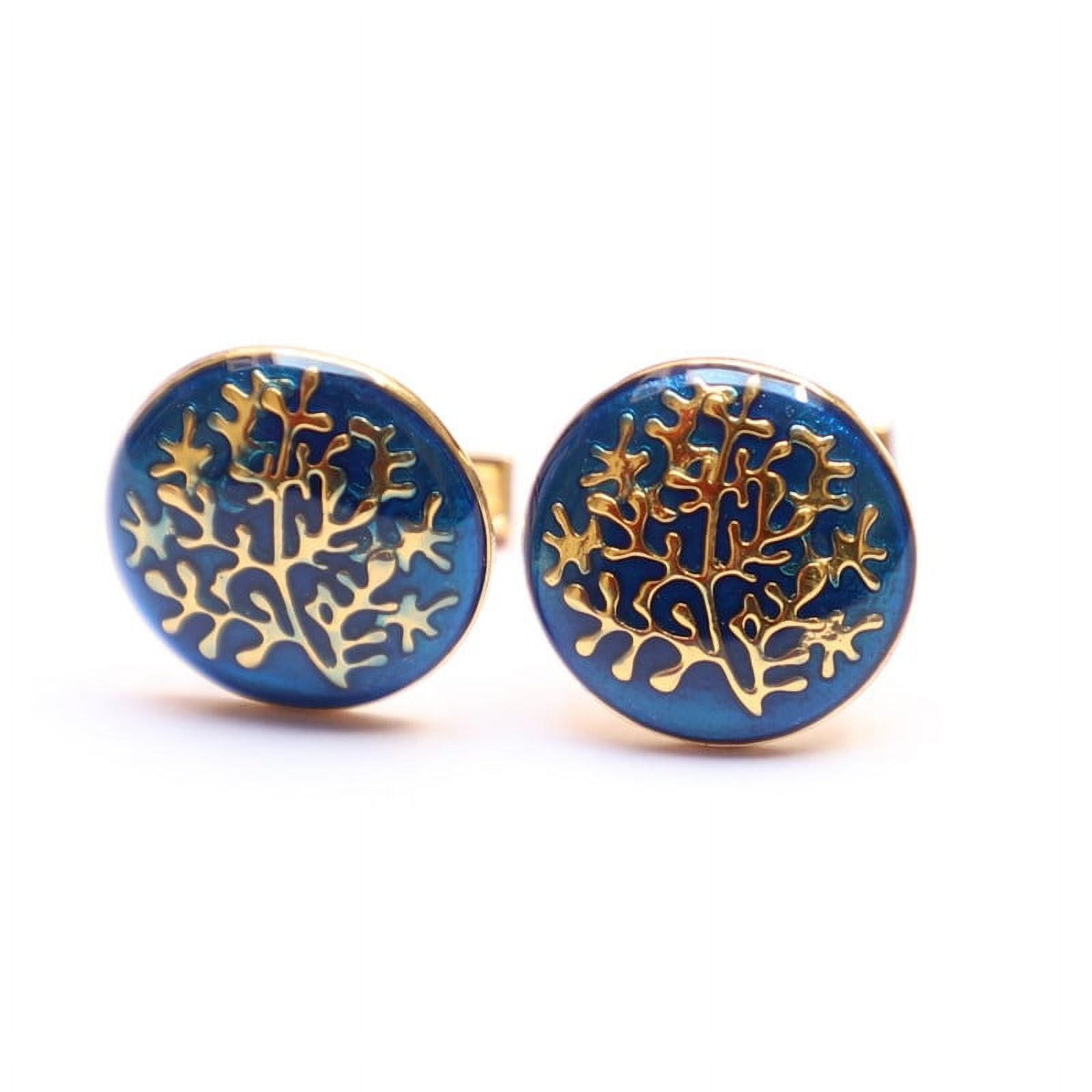 Dolce & Gabbana Gold 925 Sterling Silver Crystal Leaf Accessory Cufflink