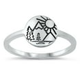 thumbnail image 1 of Sterling Silver Tree Mountain Sun Ring Size 10, 1 of 3