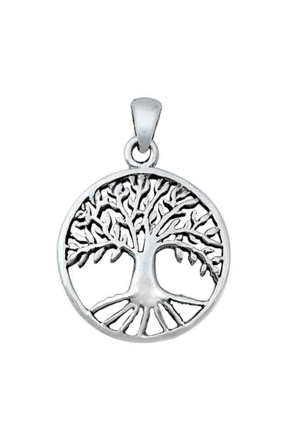 Sterling Silver Tree of Life Pendant Nature Leaf Branch Roots Charm 925 New Jewelry Female Unisex
