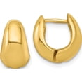 thumbnail image 1 of Sterling Silver Trendy, Inspired 13 Mm Gold/Silver (Flash Plating) Gold-Tone Polished Tapered Hinged Hoop Earrings, 1 of 3