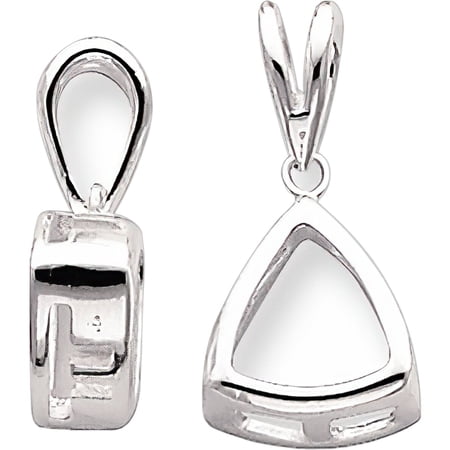 Sterling Silver Trillion Pendant Setting 8Mm - Pack Of 2