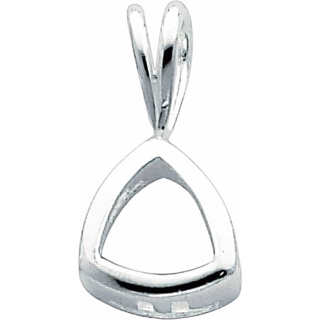 Sterling Silver Trillion Pendant Setting 8Mm