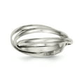 thumbnail image 1 of 925 Sterling Silver Solid Polished Triple Intertwining Ring Size 6 8mm Wide Ring for Women, 1 of 2