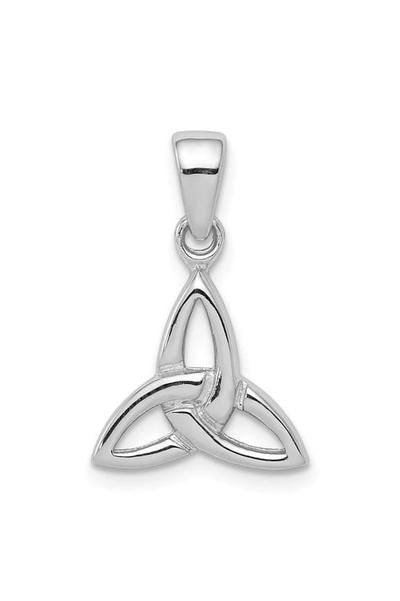 Sterling Silver Triquetra Necklace with Celtic Knot Design, Spiritual Trinity Symbol Pendant for Women or Unisex Wear, Eternal Unity and Faith Jewelry