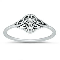 Sterling Silver Triquetra Wiccan Pagan Ring Size 9