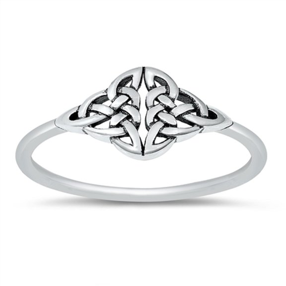 Sterling Silver Triquetra Wiccan Pagan Ring Size 9