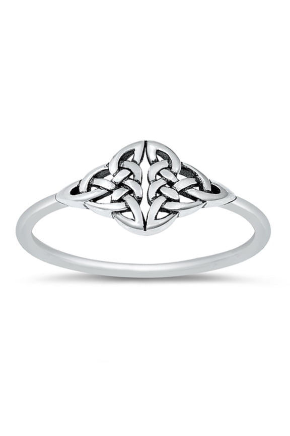 Sterling Silver Triquetra Wiccan Pagan Ring Size 9