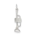 thumbnail image 1 of Sterling Silver Trumpet Charm (25 X 8) Made In India qc182, 1 of 2