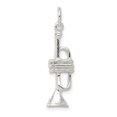 thumbnail image 1 of Sterling Silver Trumpet Pendant Necklace for Musicians and Jazz Enthusiasts, Unisex Music Jewelry with Detailed Instrument Design, Symbolic Style for Performance and Band Fans, 1 of 6