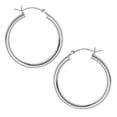 thumbnail image 1 of Sterling Silver Tube Hoop Earrings - Earring Hoops 30mm, 1 of 1