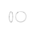thumbnail image 1 of Sterling Silver Tubular Endless Hoops Hoop Earrings 2mm, 1 of 5