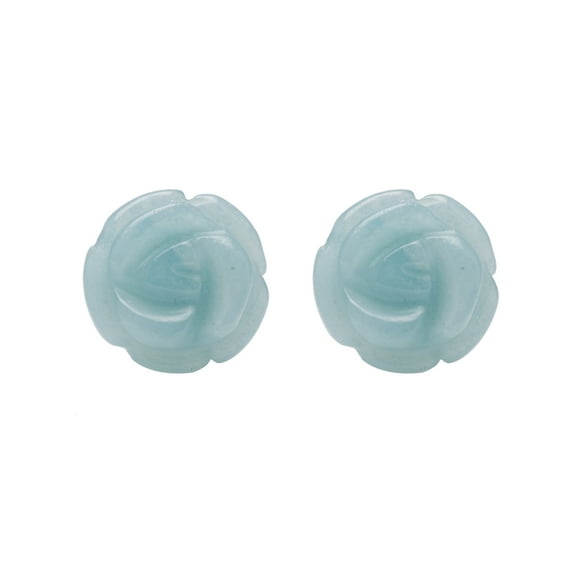 Sterling Silver Turquoise Flower Stud Earrings