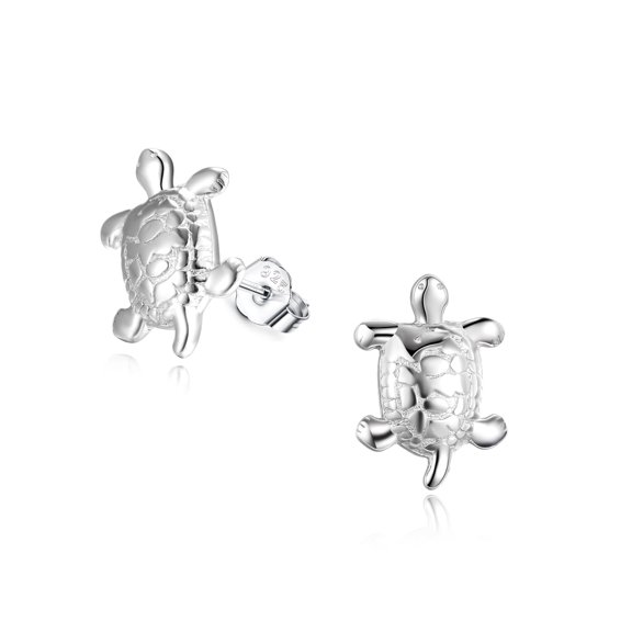 Amy and Annette Sterling Silver Turtle Studs
