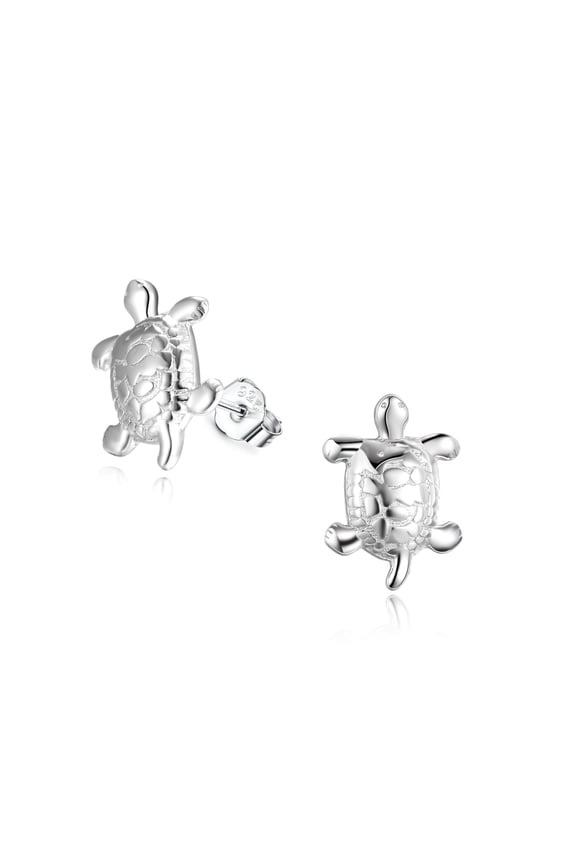 Sterling Silver Turtle Studs