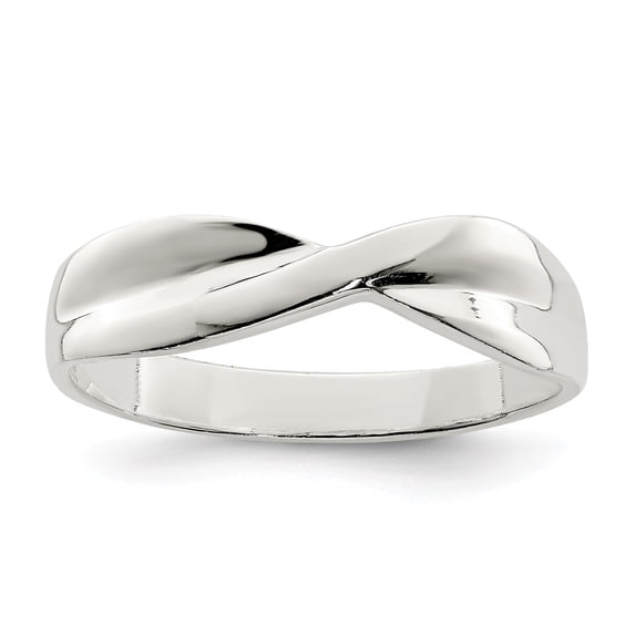 Sterling Silver Twist Ring - Size 7