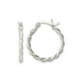 thumbnail image 1 of Gem & Harmony Hand Made Sterling Silver Twisted Hoop Earrings for Women, 1 of 4