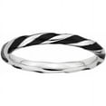 thumbnail image 1 of Sterling Silver Twisted Black Enameled Ring, 1 of 7
