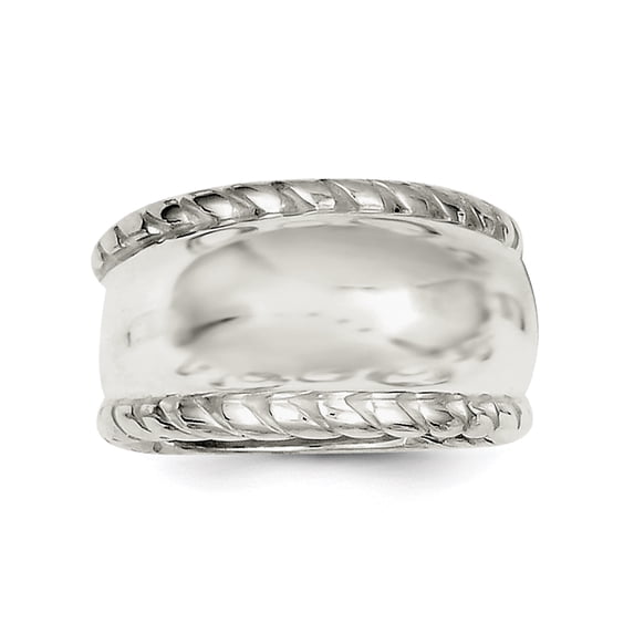 925 Sterling Silver Solid Twisted Dome Stacked Ring Size 8 - 11.4 Grams - Jewelry Gift for Mom