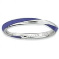 thumbnail image 1 of Sterling Silver Twisted Purple Enameled Ring, 1 of 5