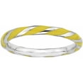 thumbnail image 1 of Sterling Silver Twisted Yellow Enameled Ring, 1 of 7