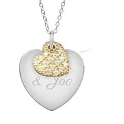 Sterling Silver Two-Tone Hearts Necklace