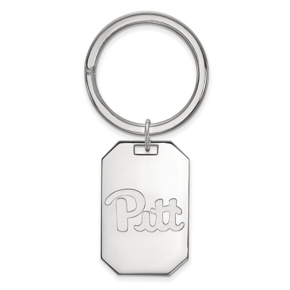 Sterling Silver U of Pittsburgh Key Chain