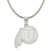 BLACK BOW JEWELRY COMPANY Sterling Silver U. of Utah Large Pendant Necklace - 26 Inch