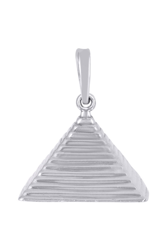 Sterling Silver Unisex Pyramid Egyptian Charm Pendant