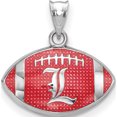 thumbnail image 1 of Sterling Silver Univ. Of Louisville Enameled Football Pendant (19 X 17) Made In United States ss508ul, 1 of 4