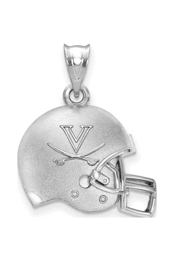 Sterling Silver University Of Virginia Football Helmet Pendant (22 X 20) Made In United States ss505uva