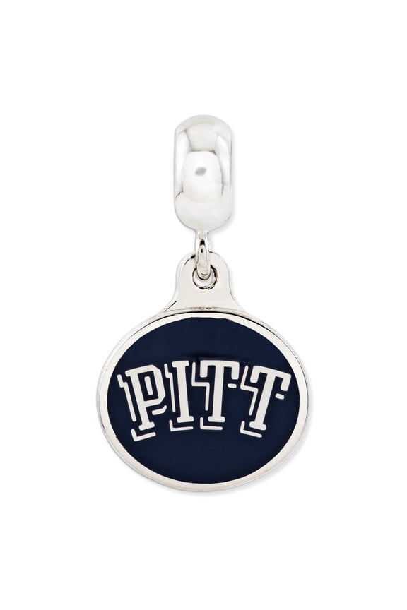 Jewelry by Sweet Pea Sterling Silver University of Pittsburgh Collegiate Enameled Dangle Bead