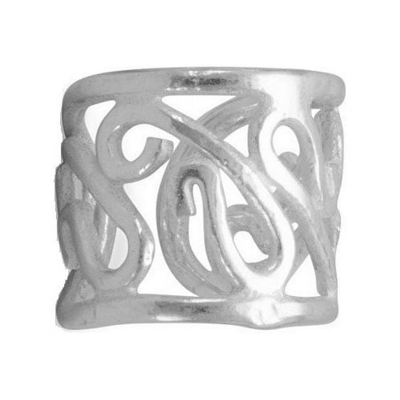 Sterling Silver Upper Ear Open Scroll Ear Cuff Wrap