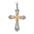 thumbnail image 1 of Sterling Silver Vermeil CZ Cross Pendant, 1 of 2