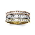 thumbnail image 1 of Sterling Silver Vermeil Polished Trio CZ Rings QR2726, 1 of 5