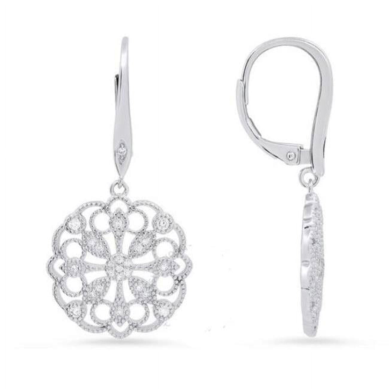 Vintage Gold and Silver Zirconia Earrings