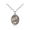 thumbnail image 1 of Sterling Silver Virgen de la Divina Pendant 3/4 x 1/2 inches with 18 inch Sterling Silver Curb Chain, 1 of 1